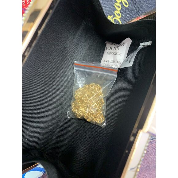 Bling Rhinestone Money Clutch Bag Purse Crystal Evening Handbag Dollar Stack Y2K - Picture 8 of 12